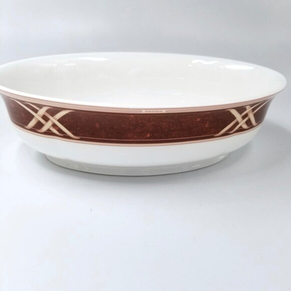 Vintage Personal Expressions Lenox Simply Tulips Sienna Oval Vegetable Bowl - Picture 1 of 7